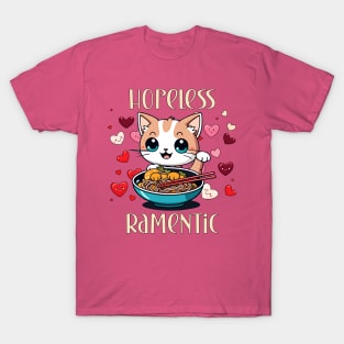 Kawaii kitten hopeless ramentic lover T-Shirt